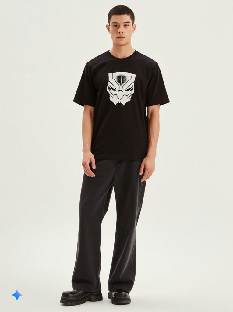 Wakanda Forever Oversized Black Tshirt