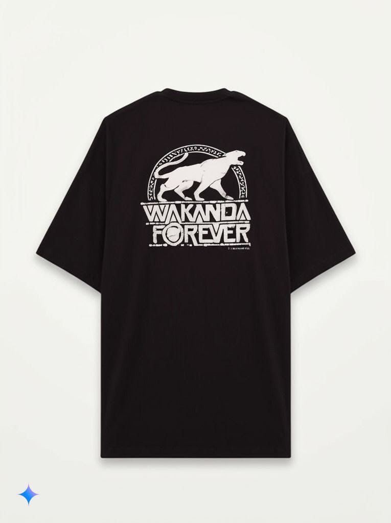 Wakanda Forever Oversized Black Tshirt
