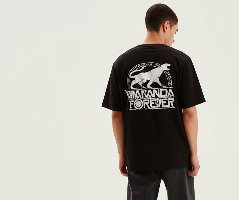 Wakanda Forever Oversized Black Tshirt