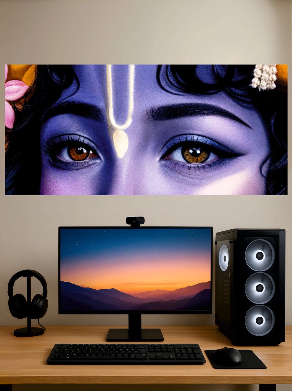 Shri Krishna Eye Poster || Split poster